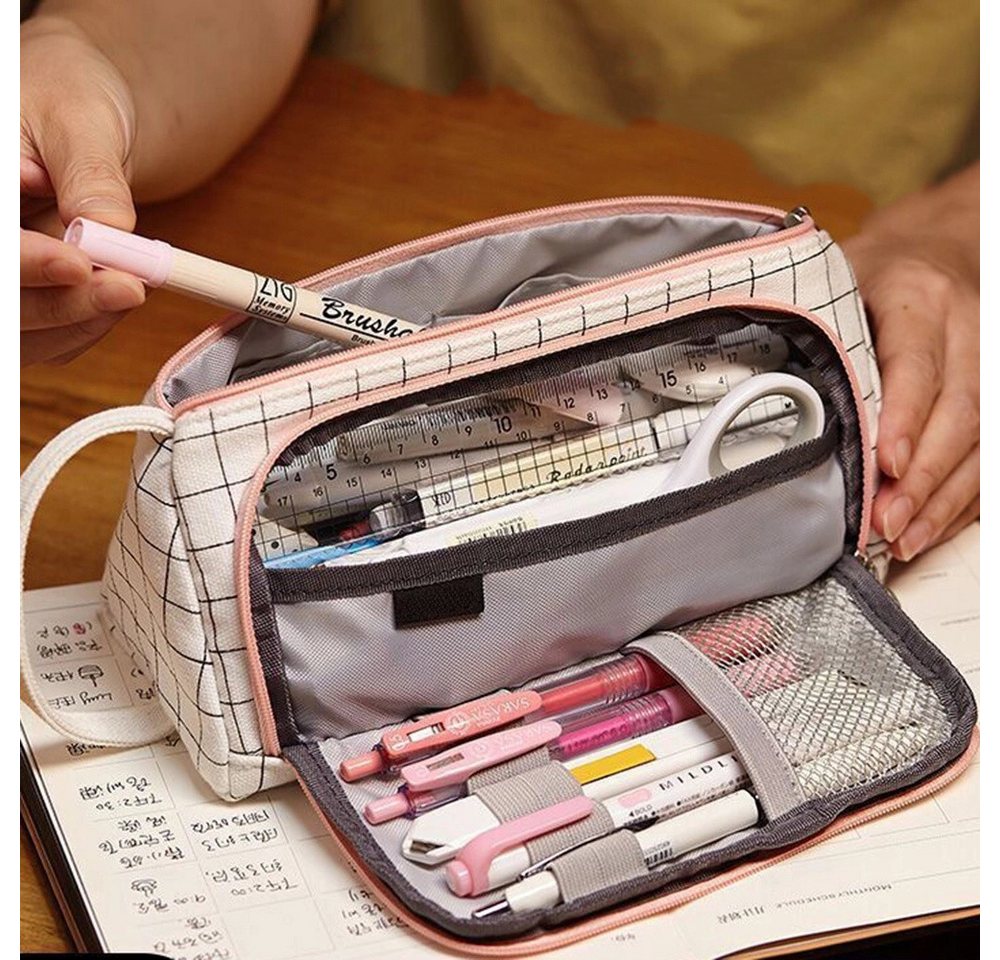 Diwzbyn Federmäppchen Federtasche,Große Kapazität Bleistift Tasche, Schule, Uni, Büro, Organizer für Teenager, Mädchen – Bild 4 von 5