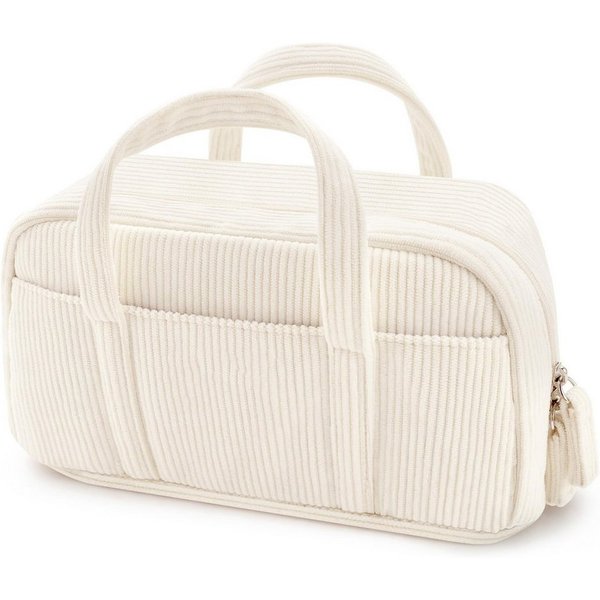 Diwzbyn Federmäppchen Federtaschen, extra große Stiftetasche mit 5 Fächern, Mäppchen, mit weiter Öffnung, weicher Organizer aus Cord mit Reißverschluss