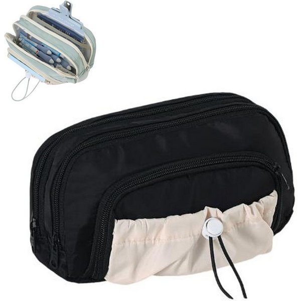 Diwzbyn Federmäppchen Mäppchen Federmappe groß mit 3 Fächern Federtasche, (Mädchen Jungen Teenager Pencil Case Schlamppermäppchen), für Schule Büro