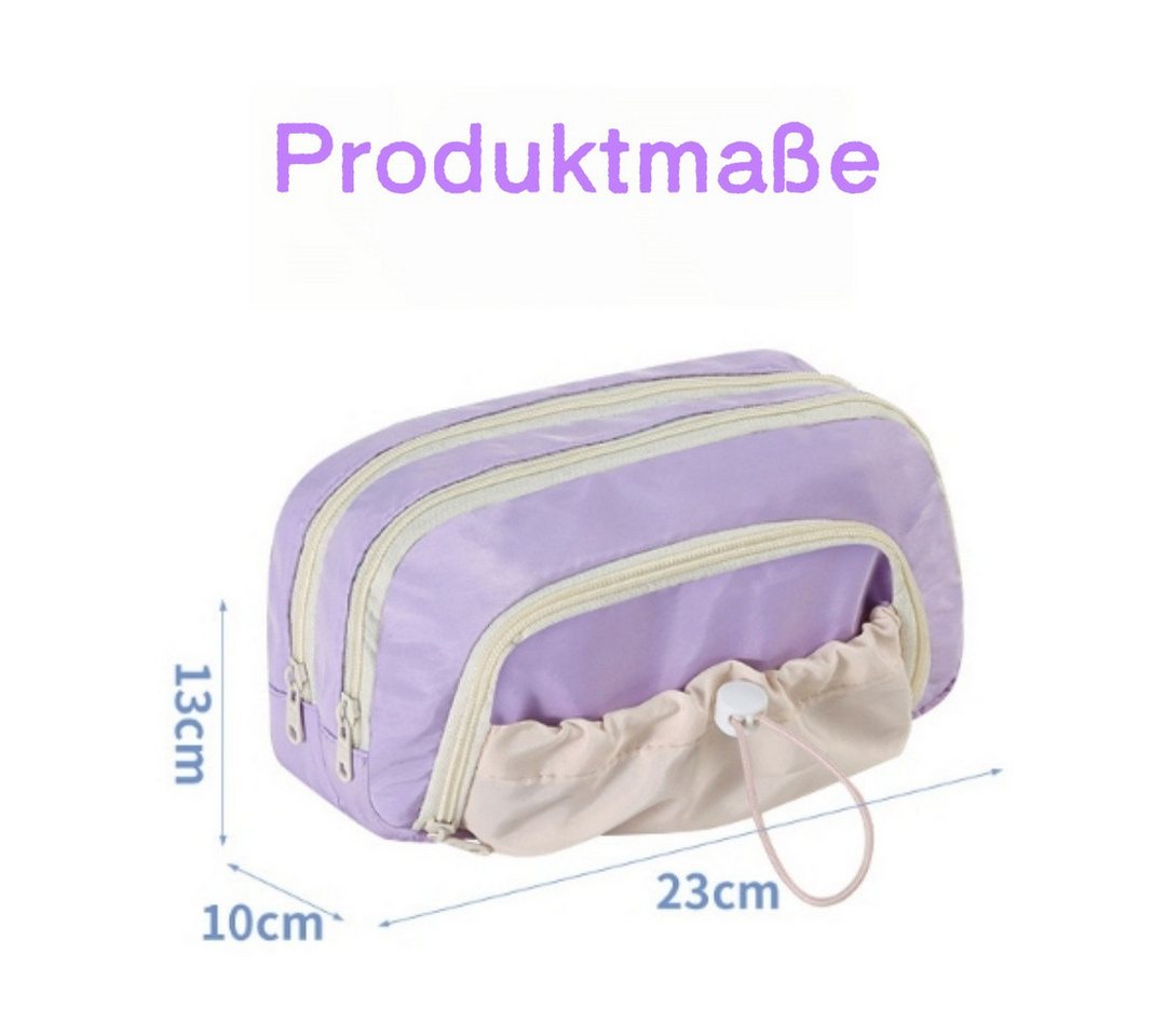 Diwzbyn Federmäppchen Mäppchen Federmappe groß mit 3 Fächern Federtasche, (Mädchen Jungen Teenager Pencil Case Schlamppermäppchen), für Schule Büro – Bild 2 von 5