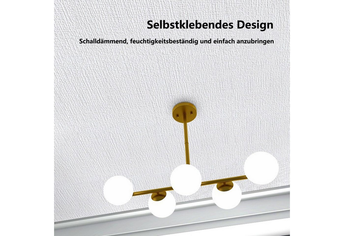 Diwzbyn Fliesenaufkleber Deckenplatten Selbstklebend,Deckenverkleidung Selbstklebend, Abziehbares Design, FüR Wohnzimmer,Schlafzimmer,Badezimmer – Bild 2 von 5