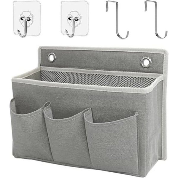 Diwzbyn Hängekorb Hängender Bettkopforganizer,Aufbewahrungsbox,über die Tür hängbar, ideal für Schlafzimmer, Küche und Büro,Praktische Betttasche