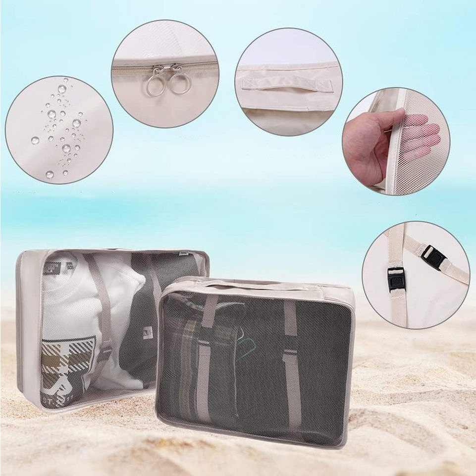 Diwzbyn Kofferorganizer 8 Teilige Packing Cubes Kleidertaschen Koffer Organizer (8-tlg) – Bild 3 von 5