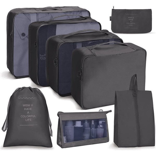 Diwzbyn Kofferorganizer 8 Teilige Packing Cubes Kleidertaschen Koffer Organizer (8-tlg)