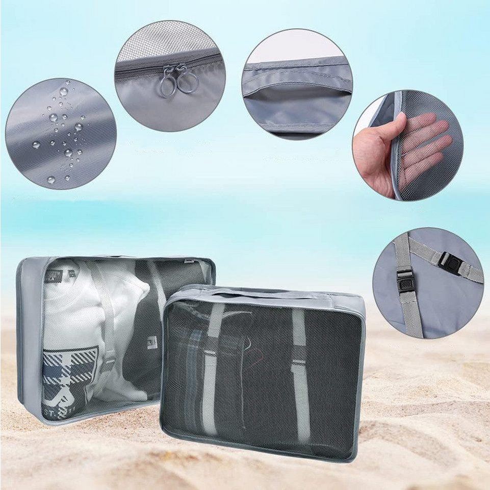 Diwzbyn Kofferorganizer 8 Teilige Packing Cubes Kleidertaschen Koffer Organizer (8-tlg) – Bild 3 von 5