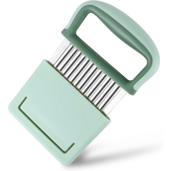 Diwzbyn Pommesschneider Edelstahl, Wellenmesser mit rutschfestem Griff, Wellenschneider, für Kartoffeln, Gemüse & Obst, robust & langlebig
