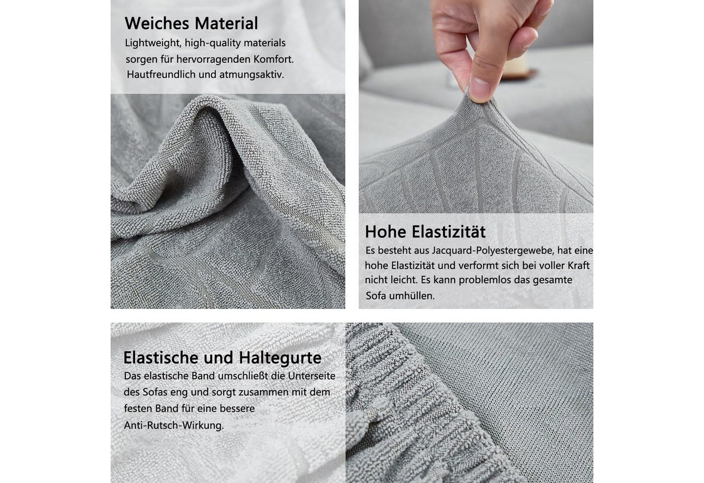 Diwzbyn Sofabezug High Stretch Sofabezug Moderne Sofaüberwurf Elastische Sofahusse, für Wohnzimmer Protector für Hunde Haustiere – Bild 2 von 5