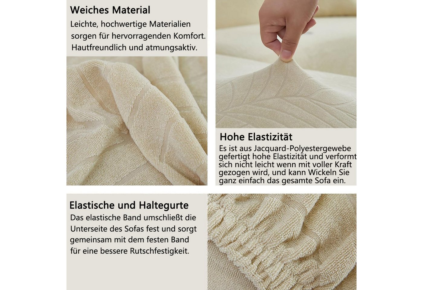 Diwzbyn Sofabezug High Stretch Sofabezug Moderne Sofaüberwurf Elastische Sofahusse, für Wohnzimmer Protector für Hunde Haustiere – Bild 2 von 5