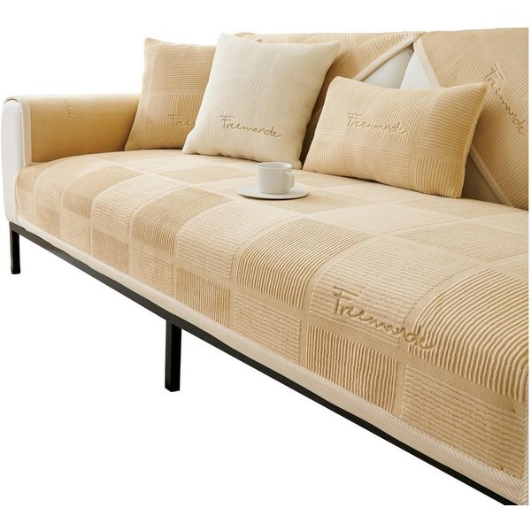 Diwzbyn Sofaschoner Sofa Überzug, Couch Überzug L Form 1/2/3/4 Sitzer, Sofa Cover, Sofabezug Ecksofa rutschfeste Sofaschoner, Sofadecken