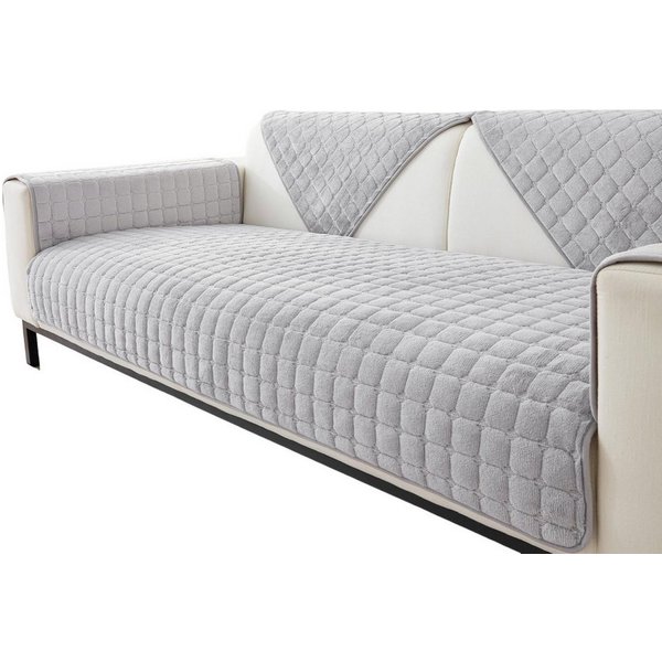 Diwzbyn Sofaschoner Sofa Überzug, Weiche Flanell Sofa Sitzkissenbezug, Sofaschoner, rutschfest, Sofabezug 1 2 3 4 Sitzer Couch überzug für Wohnzimmer