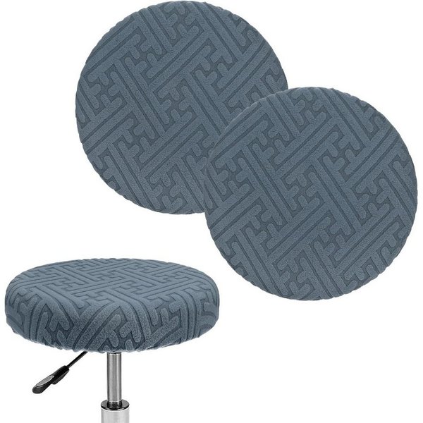 Diwzbyn Stuhlhusse Jacquard-elastischer runder Stuhlbezug, runder Barhockerbezug, mit Gummizug, geeignet für Küche, Bar, Buchladen und Garten