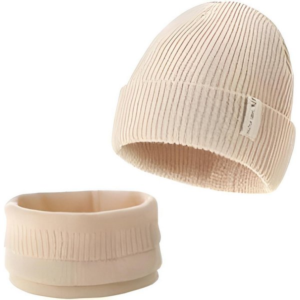 Diyarts Beanie (Vielseitiges Baby-Set, Kindermütze, 2-St., Kuschelige Eleganz für Kleine, Kinder) Leicht & Atmungsaktiv, Doppellagiges Acryl-Design, Wintermütze