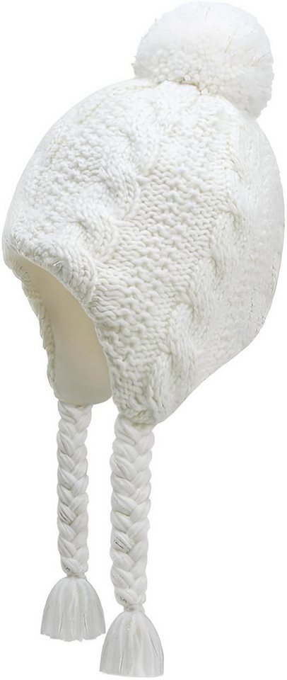 Diyarts Fleecemütze (1-St) Strick, warmes Futter, Bommel, Ohrenschutz, Farbenvielfalt – Bild 2 von 4