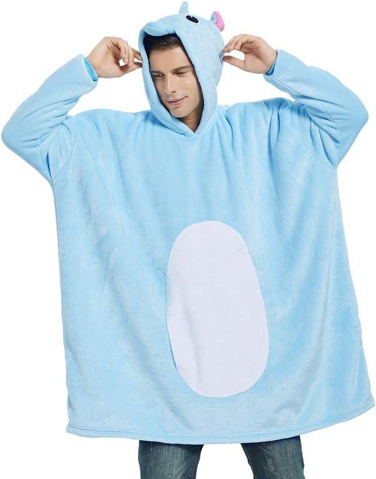 Diyarts Kapuzenpullover (Doppellagiges Acryl-Design, Decke mit Ärmel, Cosplay Pullover, Flauschiges Pyjama, Panda) Premium-Material, Tiermotiv und Pflegeleichti – Bild 2 von 5