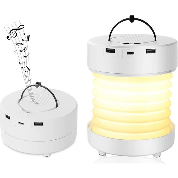Diyarts LED Nachtlicht, Lautsprecher, Bluetooth Speaker, LED fest integriert, Warmweiß, Naturweiß und Kaltweiß, Campinglampe mit Bluetooth, 3 Lichtfarben, tragb