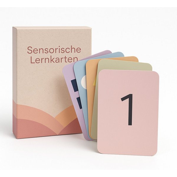 Diyarts Lernspielzeug Sensorische Lernkarten (10 doppelseitige Karten, 10-St., mit fühlbaren Strukturen, Zahlen & Formen), Frühförderung für Motorik, Wahrnehmun