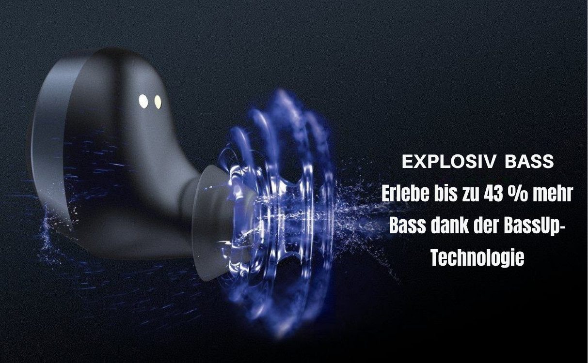 Diyarts wireless In-Ear-Kopfhörer (Über Smartphone-Sprachassistent, Sprachassistenten-Unterstützung, Bluetooth, Kabellose Bluetooth In-Ear Kopfhörer mit Touch-S – Bild 3 von 5