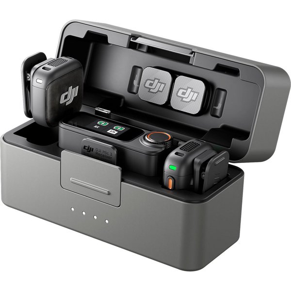 DJI Mikrofon Mic 3 (2 Sender + 1 Empfänger + Ladeschale) (Set)