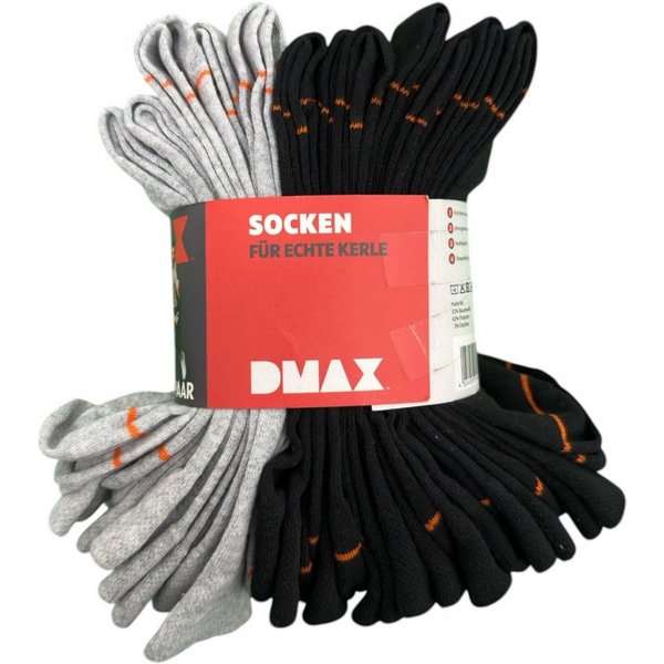 DMAX Businesssocken 10 Paar Herren BASIC Socken Strümpfe FÜR ECHTE KERLE Freizeitsocken