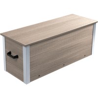 DOBAR WPC Auflagenbox, silbergrau, L 115 x B 42,8 x H 47,2 cm