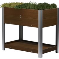 DOBAR WPC Hochbeet »Square«, 91 x 50 x 81 cm, braun