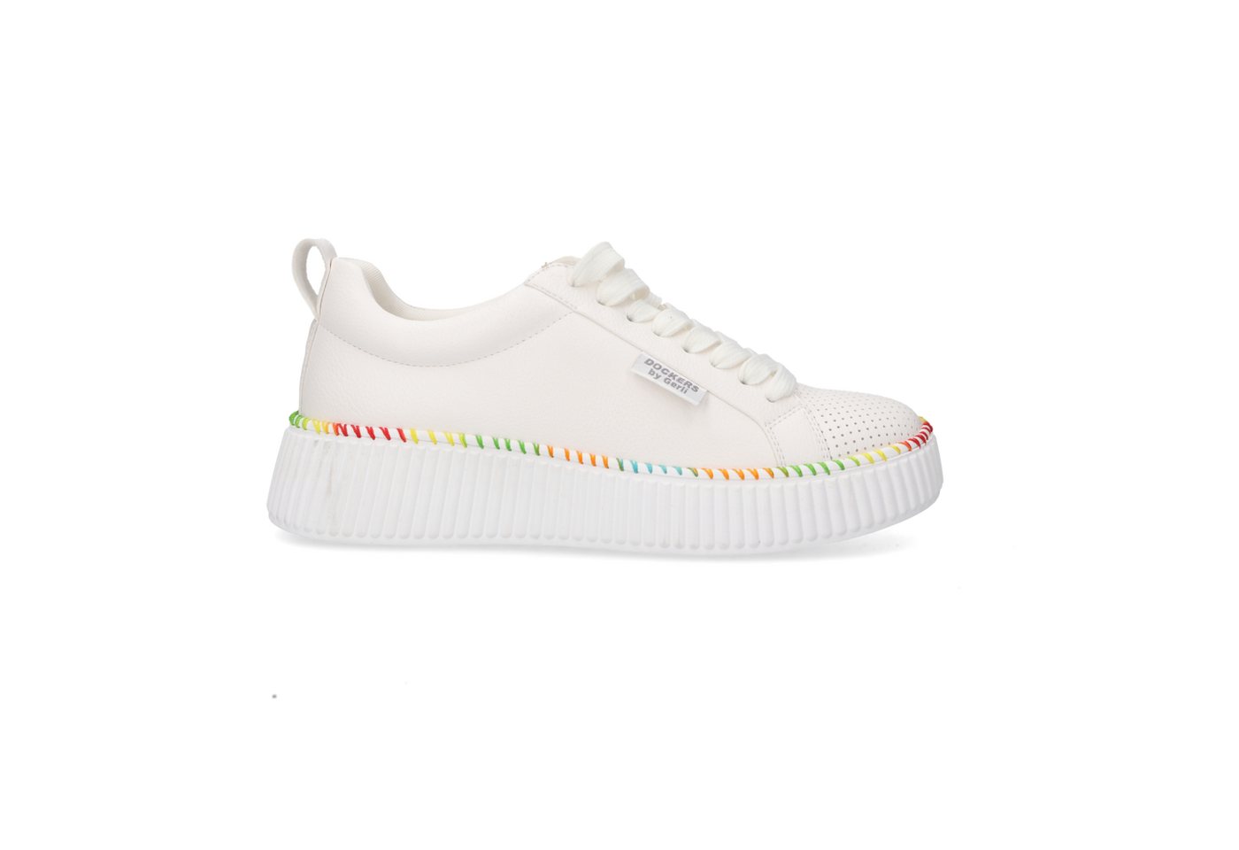 Dockers by Gerli Plateausneaker Freizeitschuh, Schnürschuh, Halbschuh mit bunter Sohlenumrahmung – Bild 5 von 5