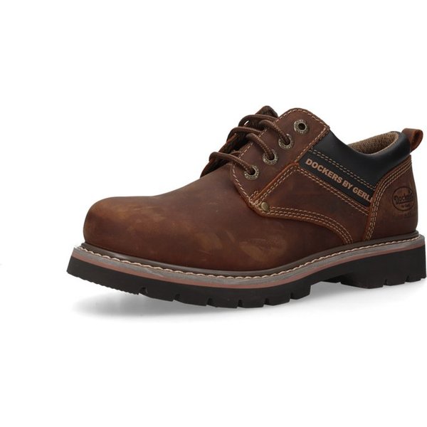 Dockers by Gerli Schnürschuh Trekkingschuh, Trachtenschuh mit Kontrast-Rahmennaht