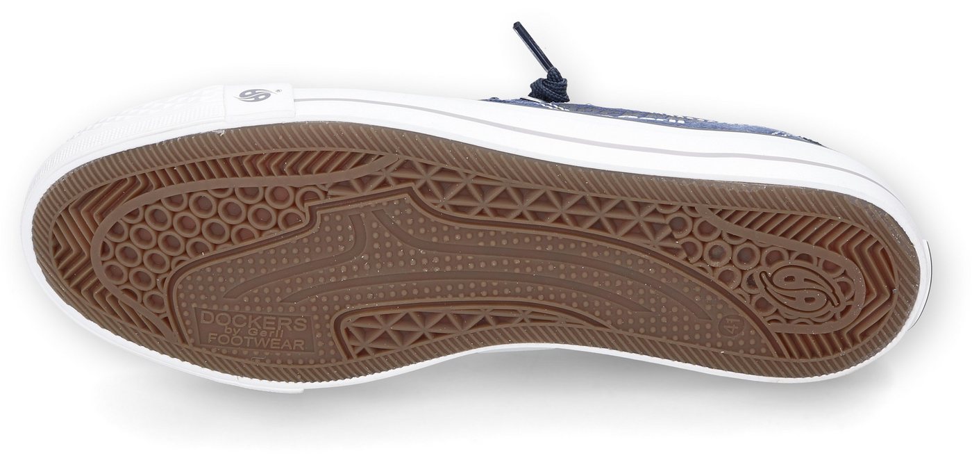 Dockers by Gerli Slip-On Sneaker, Freizeitschuh, Retro Sneaker, Fake Schnürung, in cooler Jeansoptik – Bild 3 von 5