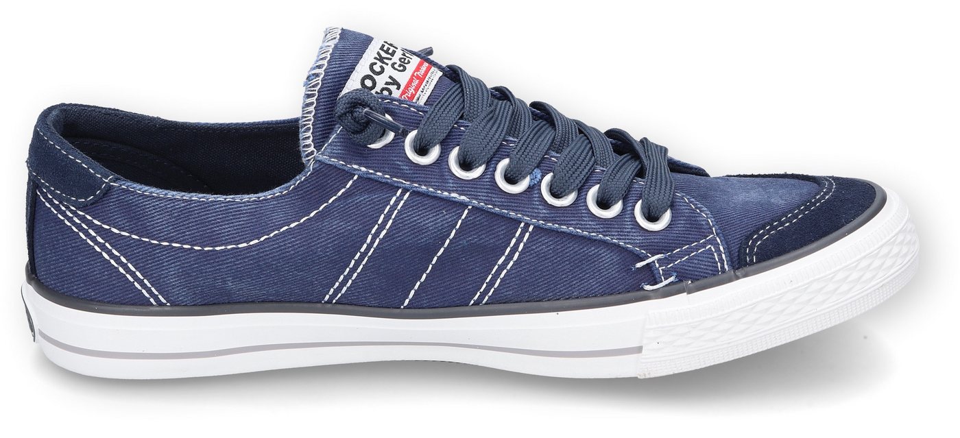 Dockers by Gerli Slip-On Sneaker, Freizeitschuh, Retro Sneaker, Fake Schnürung, in cooler Jeansoptik – Bild 5 von 5