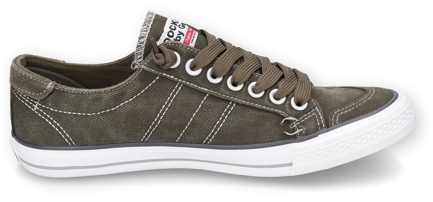 Dockers by Gerli Slip-On Sneaker, Freizeitschuh, Retro Sneaker, Fake Schnürung, in cooler Jeansoptik – Bild 5 von 5