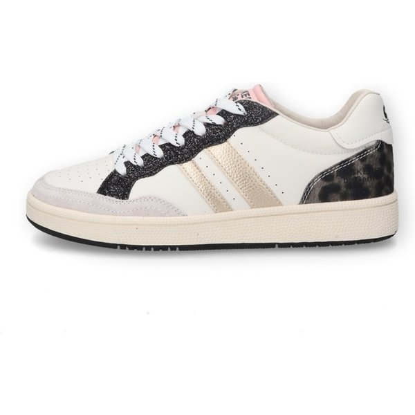 Dockers by Gerli Sneaker Schnürschuh, Retrosneaker mit Leo-Print an der Ferse