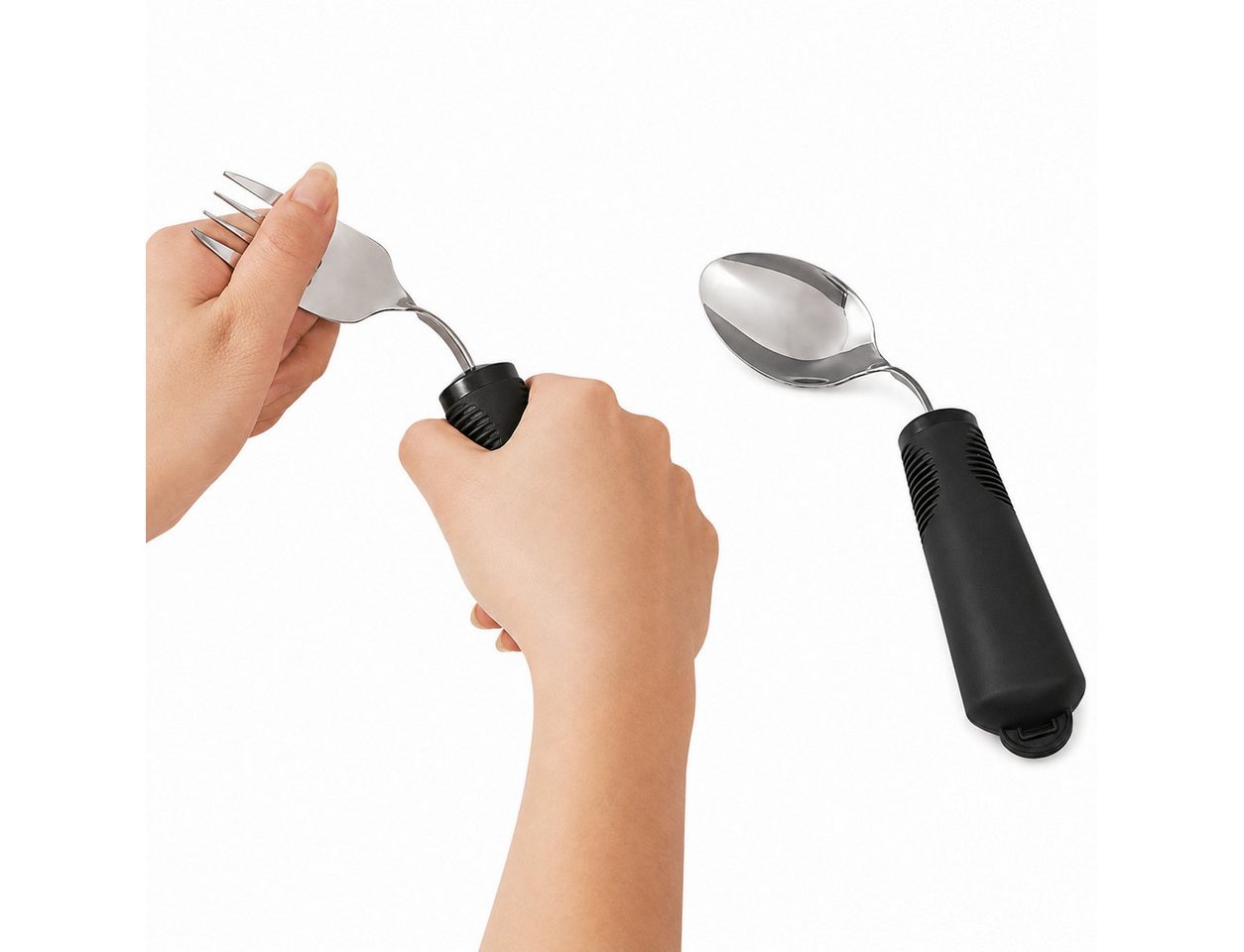 DocMed Besteck-Set Biegbare Gabel oder Löffel (1-tlg), Löffel, Biegbar, Flexibel, Alltagshilfe, Ergonomisch – Bild 5 von 5