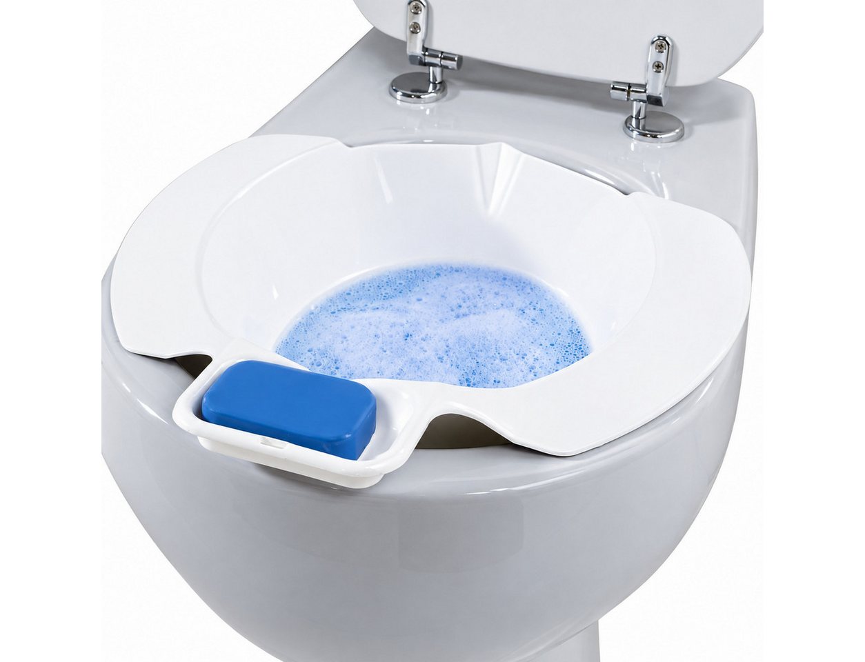 DocMed Bidet Transportabel, Rund, Einfach auf Toilette legen, Leicht und tragbar, Universelle Maße Abgang, Spar Set, 1 tlg. – Bild 5 von 5