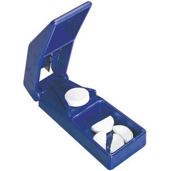 DocMed Pillendose Tablettenzerkleinerer (Pillenzerkleinerer, Mit scharfer und stabiler klinge zum teilen der Tablette), erleichtert die Einnahme durch halbieren