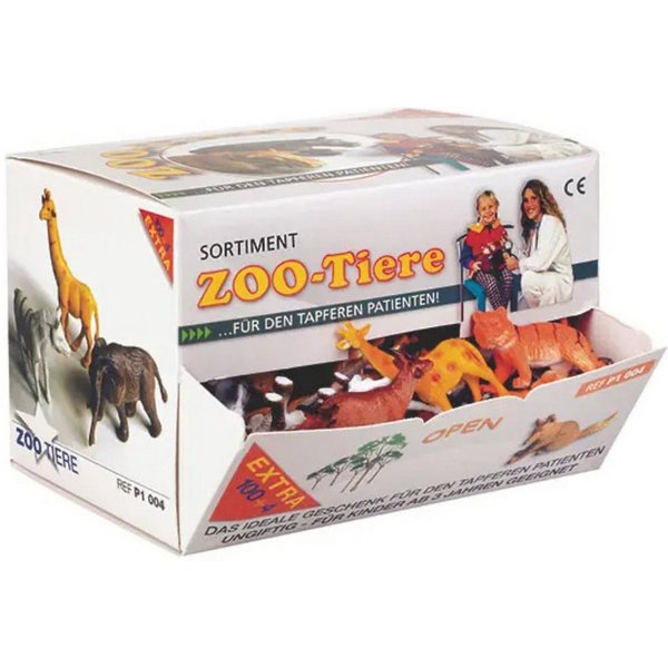 DocMed Spielfigur Sortiment Zootiere, (Motivationsspielzeug für Kinder, 104-tlg., Hygienisch, abwaschbar und robust verarbeitet, Geschenk), Ideal zur Beruhigung