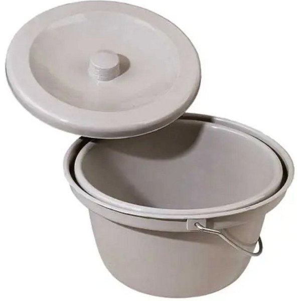DocMed Toilettenstuhl-Eimer Nachtstuhl-Einsatz Kunststoff, (Universell kompatibel mit allen Standard-Toilettenstühlen, 1-tlg., Toilettenstuhl für Pflege), Pfleg