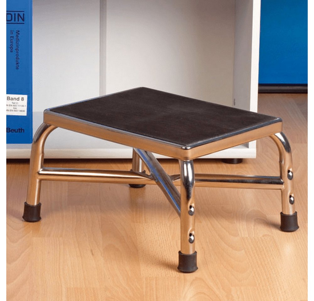 DocMed Treppenstufe XL Auftritt mit einer Stufe, (Stabile Standfläche, 1-tlg., Antirutsch Treppenstufe, Sicherheit im Haushalt und Büro), Tritthocker mit hoher  – Bild 3 von 5
