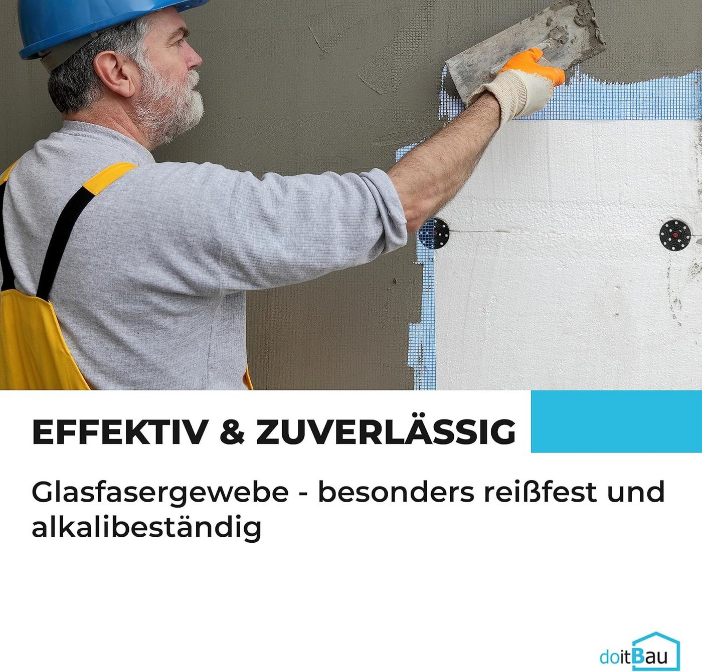 doitBau Abschlussprofil 10 Stab Tropfkantenprofil mit Gewebe je 2m (10-St) – Bild 3 von 5