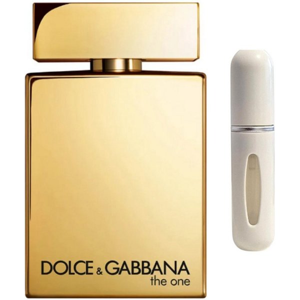 DOLCE & GABBANA Duft-Set The One For Men Gold Intense EDP – Holzig + Parfümzerstäuber (leer)
