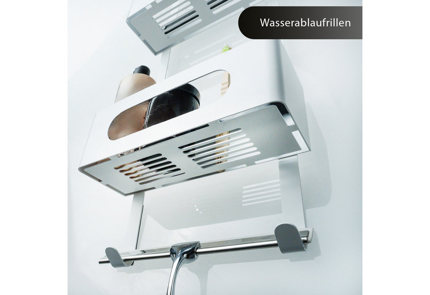 Dolvhin Duschablage zum Hängen, Duschregal ohne Bohren, Edelstahl Duschkorb hängend, Badregal, Dusch Organizer zum Aufhängen – Bild 4 von 5