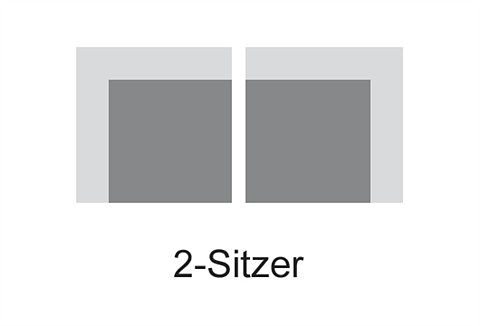 DOMO collection 2-Sitzer Alisson kubische Formensprache mit abgerundeten Details, Breite 164cm, fester Sitzkomfort – Bild 3 von 4