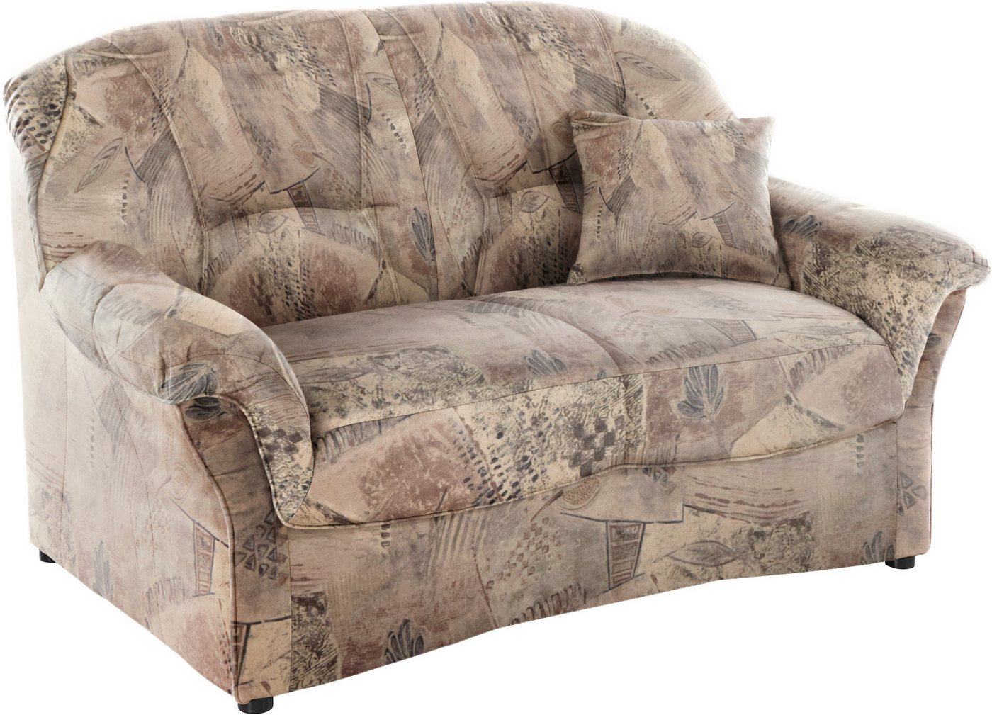 DOMO collection 2-Sitzer Bahia Couch, B/T: 153/92 cm, belastbar bis 140kg/ Sitz, mit Federkern, Microfaser MELROSE®, mocca – Bild 2 von 5