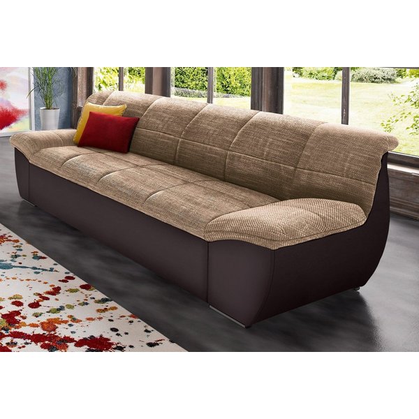 DOMO collection 3-Sitzer SPLASH Breite 232 cm, moderne Sitz- und Rückensteppung, komfortabel, flache Armlehnen zum Entspannen