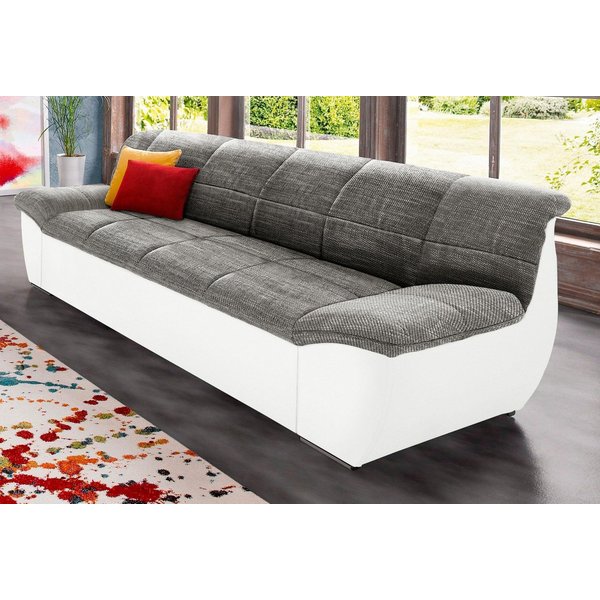 DOMO collection 3-Sitzer SPLASH Breite 232 cm, moderne Sitz- und Rückensteppung, komfortabel, flache Armlehnen zum Entspannen