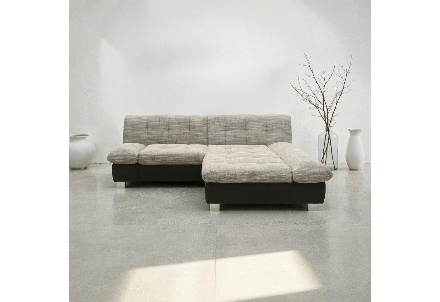 DOMO collection Ecksofa 100031 234x157 cm, kompakt, komfortabel & bequem, L-Form, whlw. mit Bettfunktion und Armteilverstellung – Bild 4 von 5