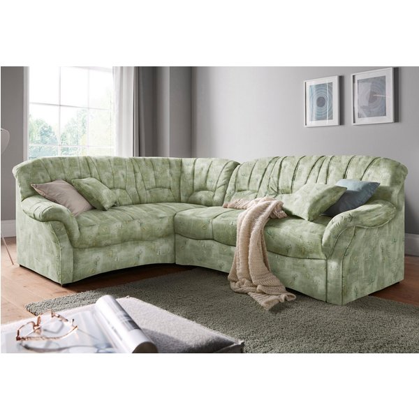 DOMO collection Ecksofa Bahia L-Form, B/T: 256/200 cm, belastbar bis 140kg/Sitz, mit Federkern, Microfaser MELROSE®, mocca