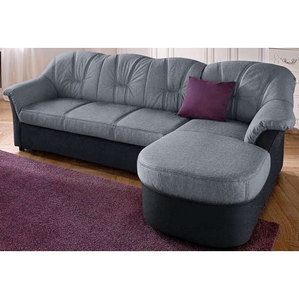 DOMO collection Ecksofa FLORES Schlafsofa, 233x142x86 cm, L-Form, whlw. mit Bettfunktion, whlw. mit Federkern