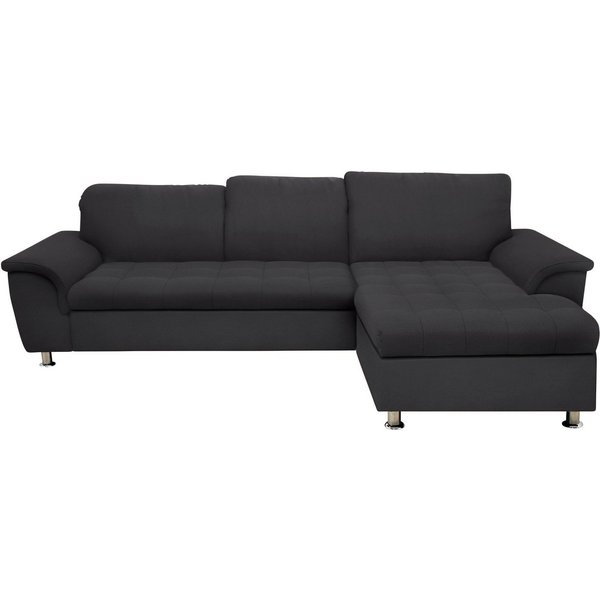 DOMO collection Ecksofa FRANZI 278x170x81 cm, Steppung im Sitzbereich, L-Form, wahlweise mit Bettfunktion, Bettkasten und Kopfteilverstellung