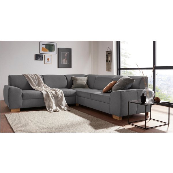 DOMO collection Ecksofa Incanto kubische Formensprache, komfortabel, flache Armlehnen, L-Form, ohne Bettfunktion, Stellmaße: 260/260cm