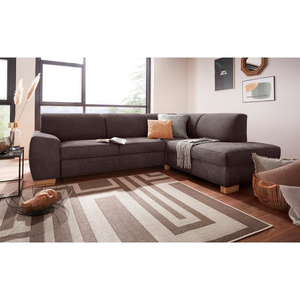 DOMO collection Ecksofa Incanto kubische Formensprache, Breite 260cm, komfortabel, L-Form, ohne Bettfunktion, Struktur weich